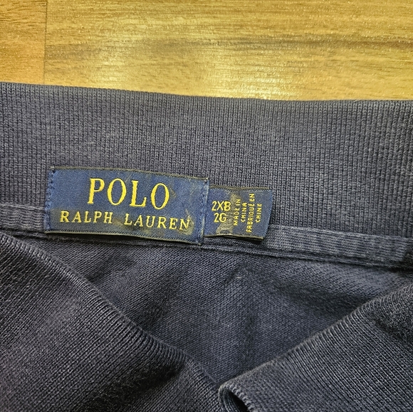 Polo Ralph Lauren Navy Blue Mens 2XB 100% Cotton Classic Preppy - Picture 3 of 8